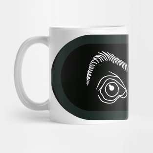 a pair of eyes peering beyond the dungeon Mug